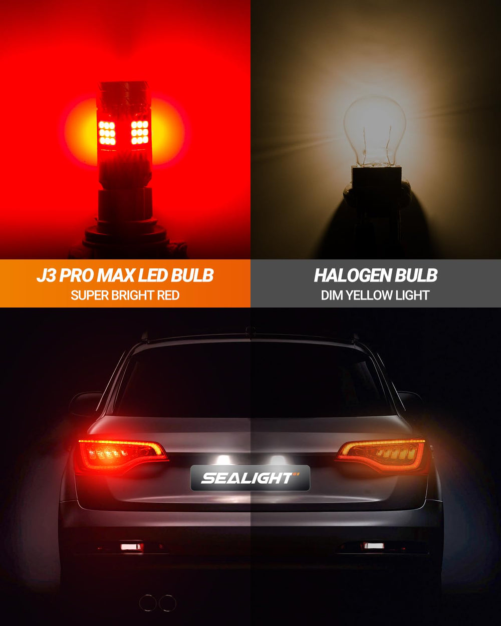 SEALIGHT 3157 red LED bulb used as a daytime tail light