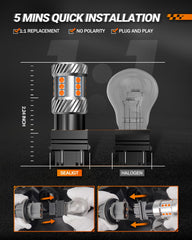 Easy installation of SEALIGHT 3157 amber bulbs without polarity issues
