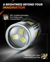 SEALIGHT 6000K xenon white fog light bulbs for crisp night visibility