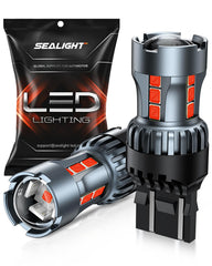 SEALIGHT 7443/7440 LED bulb red brake lights projector delivers clear, bright visibility