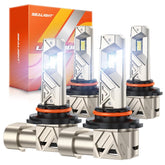 SEALIGHT 9005/9006 bulbs front view with 32 CSP chips for brighter night visibility.