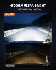 SEALIGHT 9005 bulbs compatible with most vehicles for simple replacement