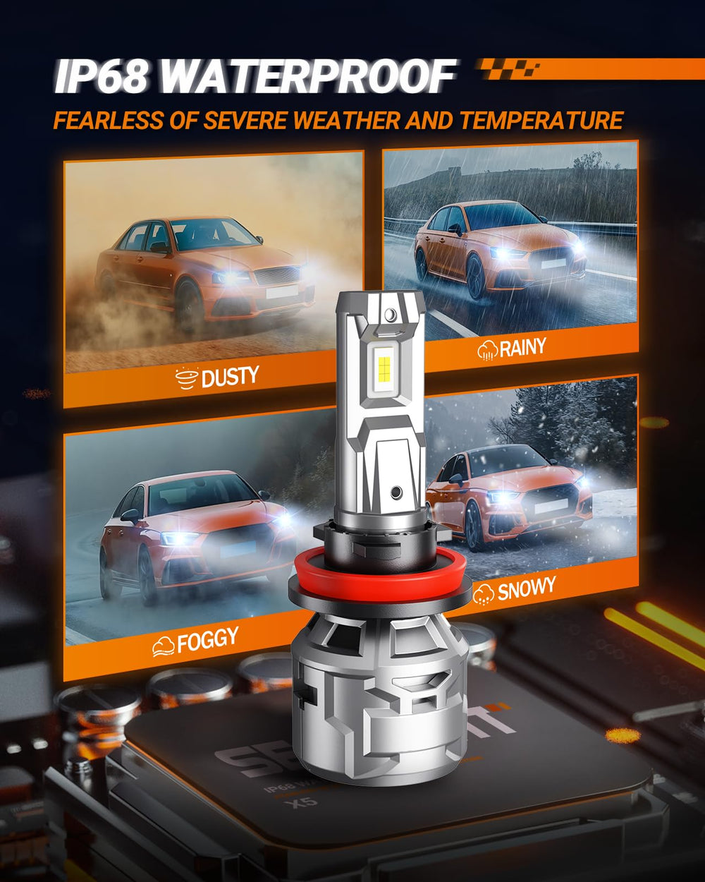 SEALIGHT 9005 H11 bulbs plug-and-play installation ready