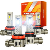 SEALIGHT 9005/HB3 LED headlight bulbs pack of four for enhanced visibility