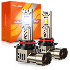 SEALIGHT 9005 headlight bulbs pack-2 for brighter night visibility.