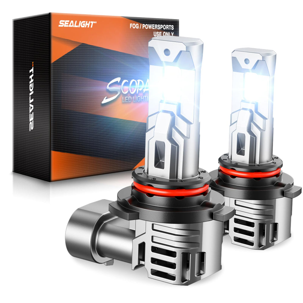 SEALIGHT 9006 bulbs mini size with cooling fan for reliable nighttime visibility.