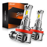 SEALIGHT H11/H9/H16 mini-size bulbs for easy plug-and-play upgrade.