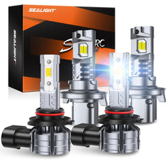 SEALIGHT H13 + H10 LED fog lights pack in box for quick, compatible fit.