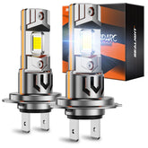SEALIGHT H7 fog light bulb close-up showing bright 65000lm output for clearer night driving.