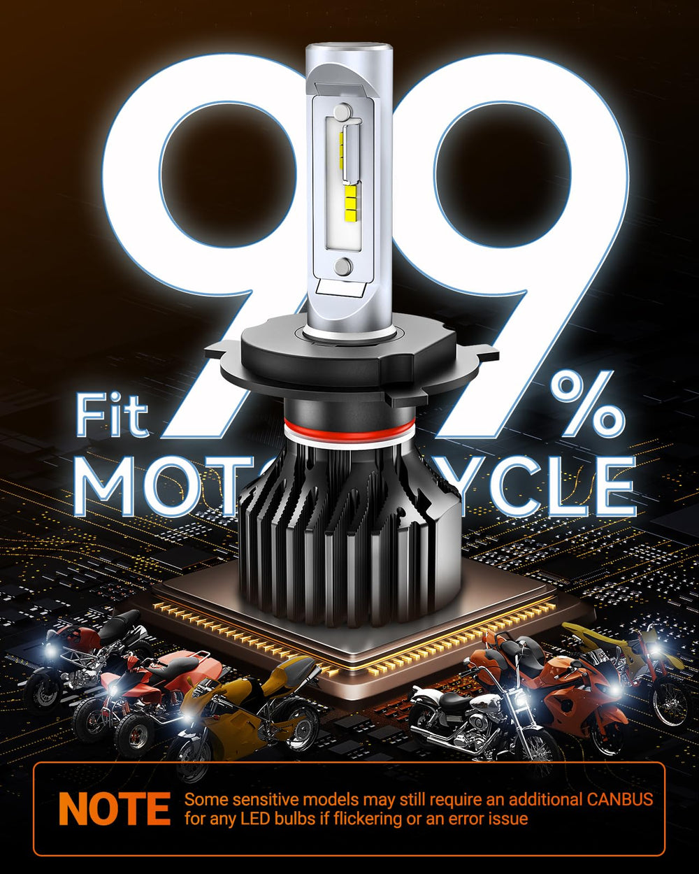SEALIGHT M1H4/9003 bulb plug-and-play installation in minutes.