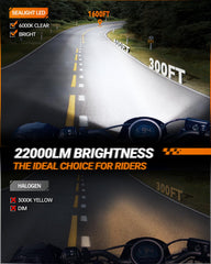SEALIGHT M1H4/9003 bulb wide beam lights ahead clearly.