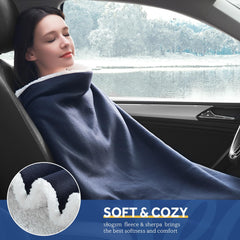 Sealy 12V heated car blanket camping setup keeps passengers warm