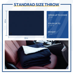 Sealy 12V heated car blanket machine washable for easy care