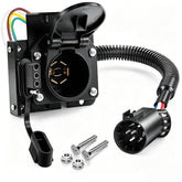 Seamaka 7-way trailer plug with dual-output for versatile towing use
