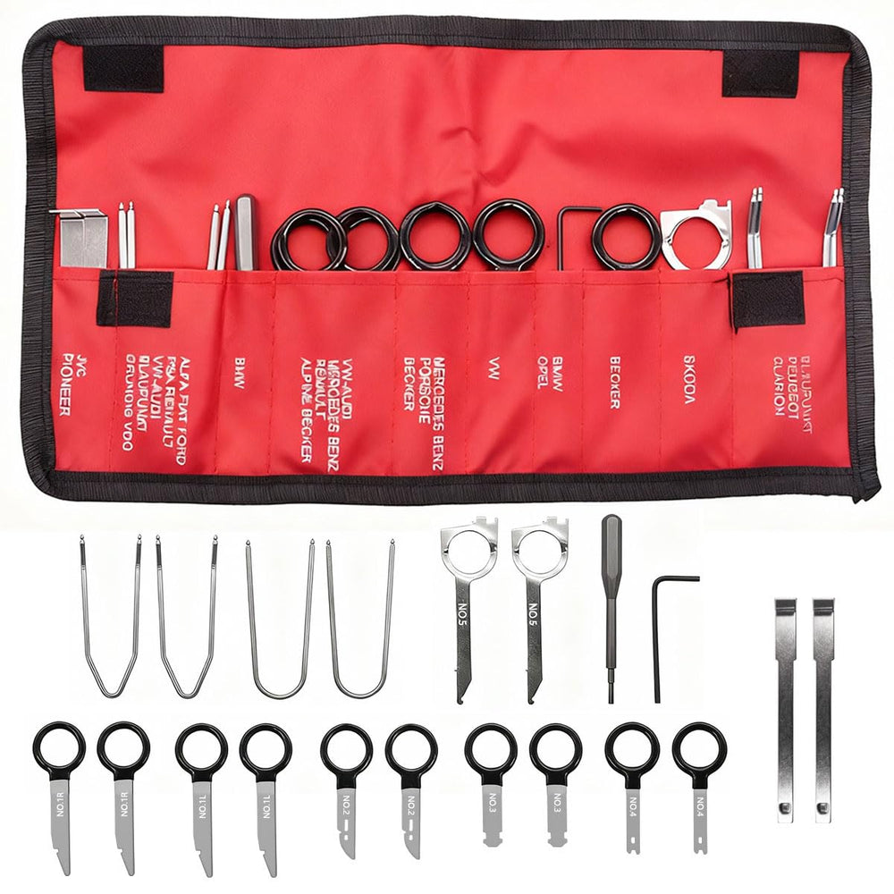 Seamaka radio removal tool kit 20pcs for quick car stereo access and safe panels.
