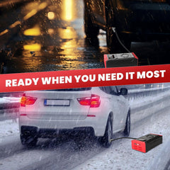 SEAMOUNT 2000A jump starter in-use with vehicle demonstrates quick start capability