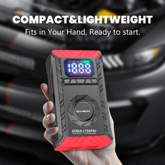 SEAMOUNT 2000A jump starter safety cables provide spark-free, secure battery connections