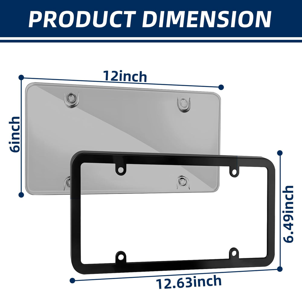 SEARART license plate cover installation process demonstrates quick, tool-free setup.