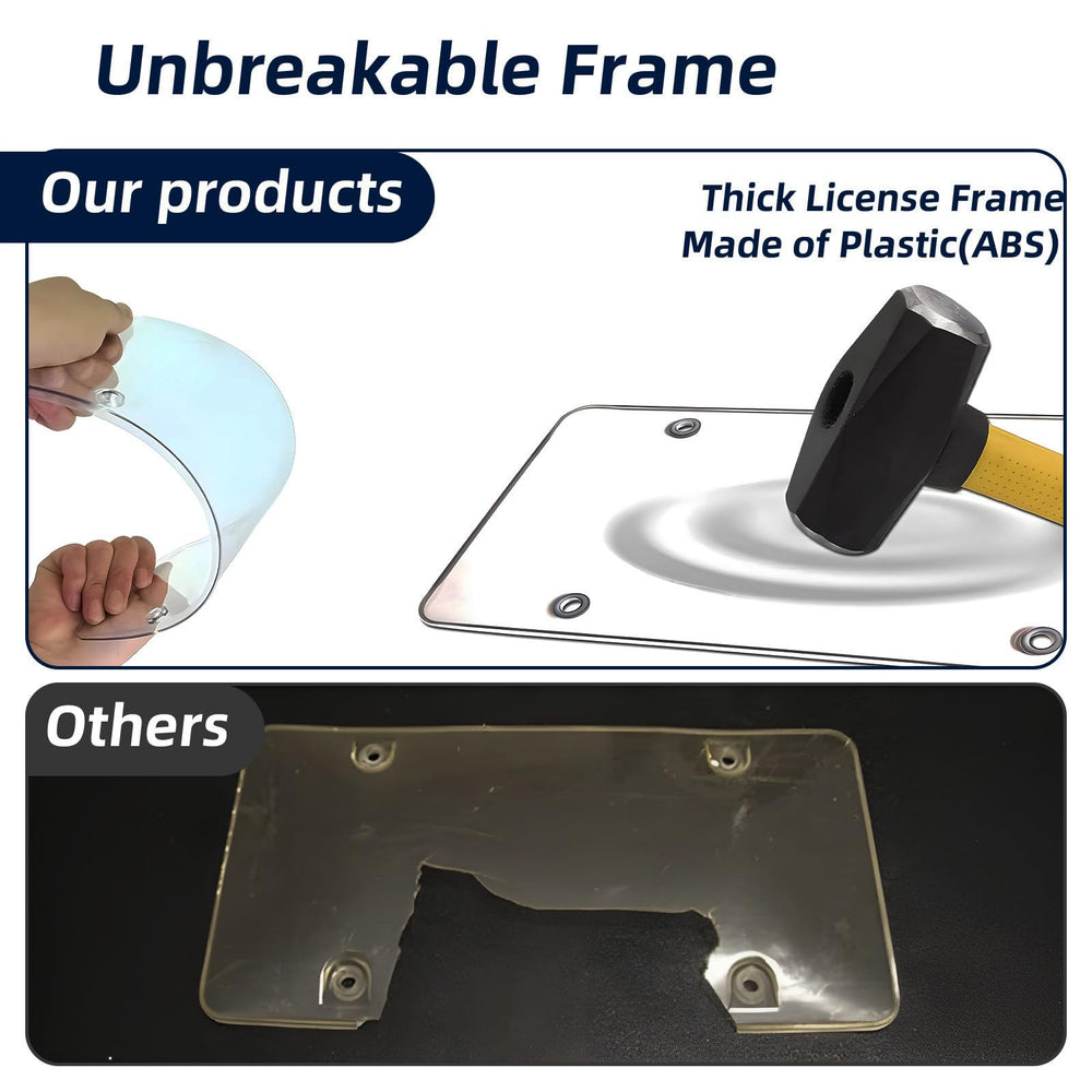 SEARART license plate cover universal-fit protects US and Canadian plates on many vehicles.