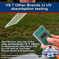 Seat Reviver uv-shield-action provides sun protection for boat seats and plastics
