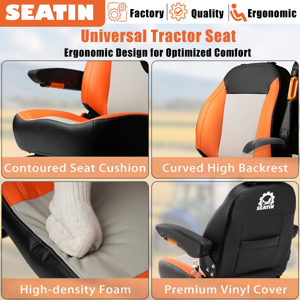 SEATIN tractor seat backrest provides lumbar support