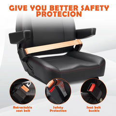 SEATIN sliding rail allows forward and backward seat adjustment.