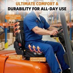 SEATIN tractor seat with adjustable backrest for comfortable long days