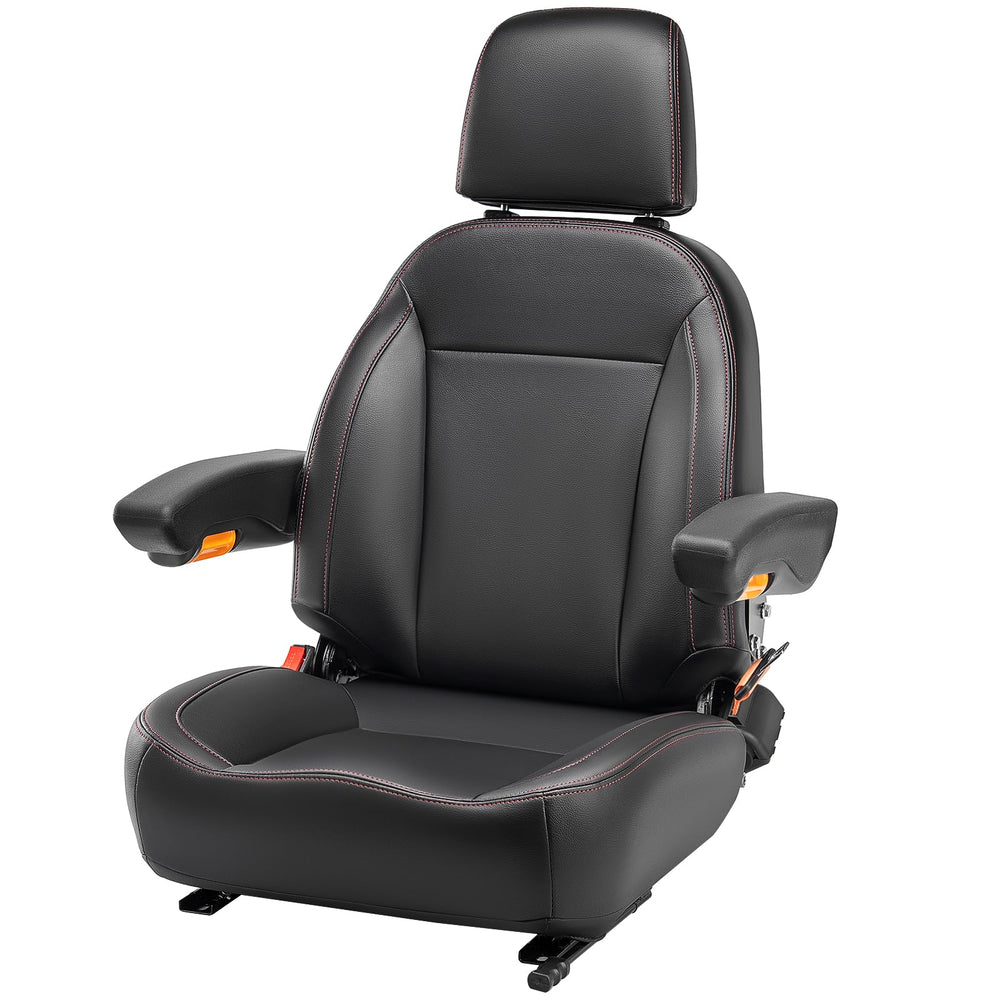 SEATIN universal tractor seat front view shows ergonomic contour for all-day comfort