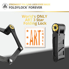 Seatylock FoldyLock Forever 90 cm circumference extended, showcasing versatile locking reach.