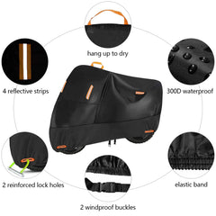 Seceles cover side buckles windproof design keeps bike secure in wind
