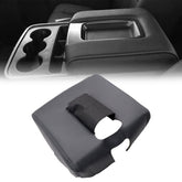 SecosAutoparts black leather center console cover on Silverado and Sierra with a premium finish and protection