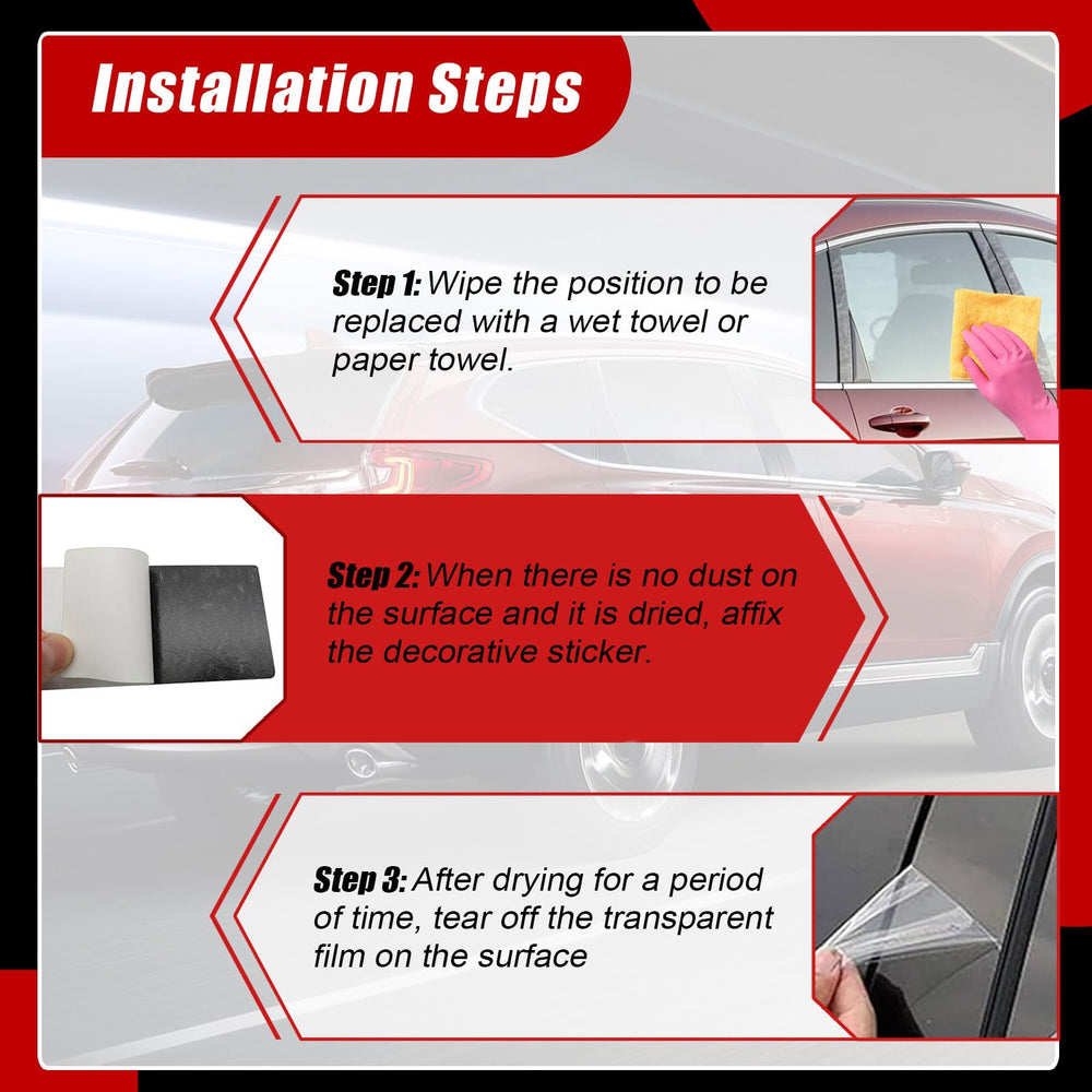 SecosAutoparts black pillar molding profile complements factory styling and weather resistance.
