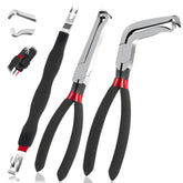 SecureElastic 60-degree angle pliers for easy disconnects in tight automotive spaces.