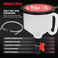 SEDY adapters and caps ensure proper fit and leak prevention.