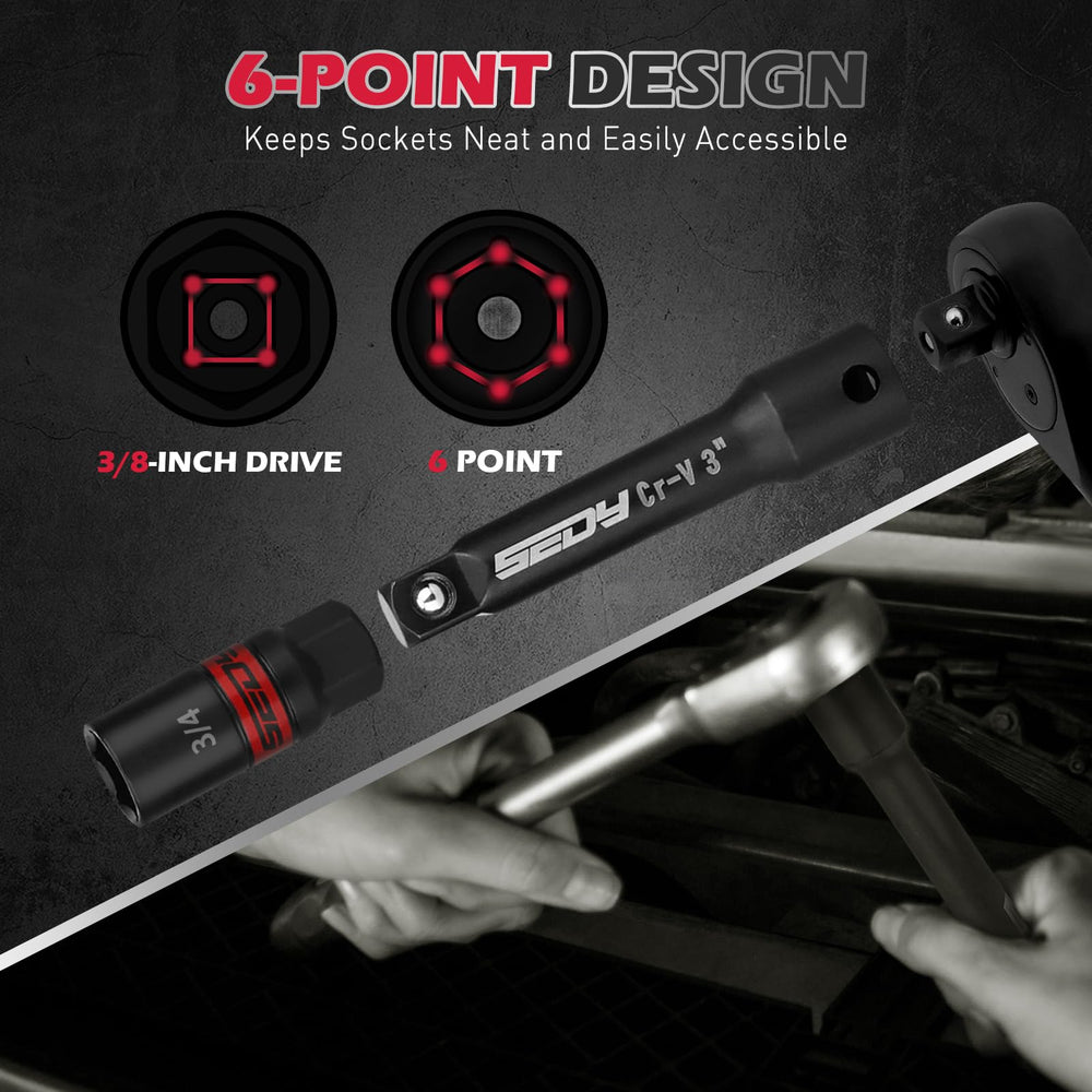 SEDY extension bar 3-inch extended reach for hard-to-access plugs.