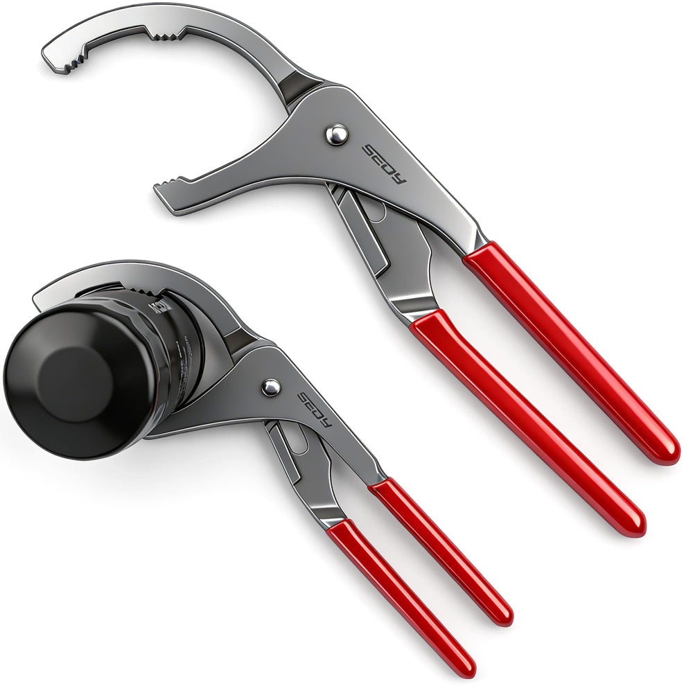 SEDY oil filter wrench 9in pliers grip filters securely for easier oil changes