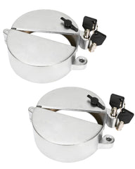 Seekdesi locking fuel cap cover on a semi truck front view enhances theft deterrence.
