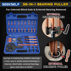 SEEKSELF collets closeup showing durable red steel construction and precision fit