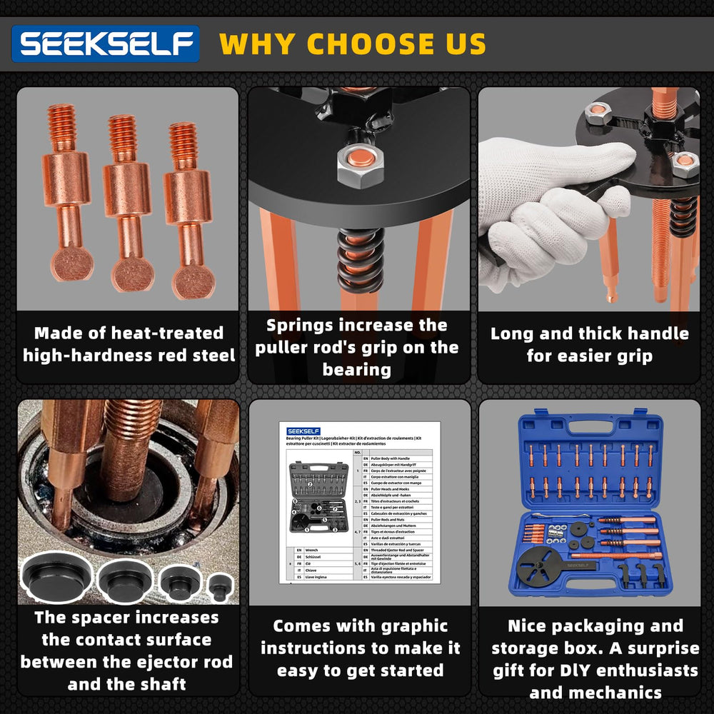 SEEKSELF durable red steel components demonstrate high hardness and rust resistance