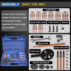 SEEKSELF in-use shot showing user installing a bearing with the puller
