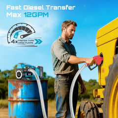 SEESII auto-stop nozzle preventing spills during diesel transfer