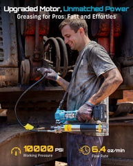 Seesii electric grease gun with 39-inch hose reaches hidden joints easily.