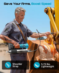 Seesii three-way loading grease gun supports cartridges, bulk, or suction for flexibility.