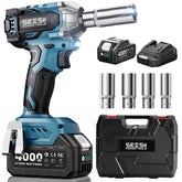 Seesii front view of compact impact wrench showing ergonomic grip and compact power