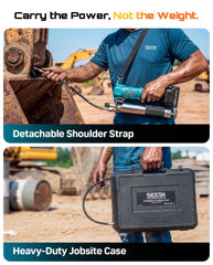 Seesii grease gun hard case keeps accessories organized.