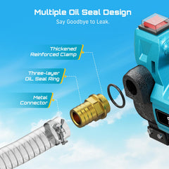 SEESII hoses, filter, and clamps ready for use