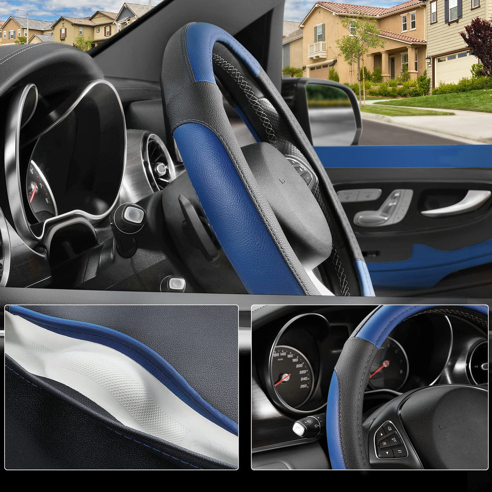 SEG Direct steering wheel cover microfiber softness reduces hand fatigue.