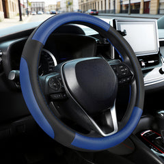 SEG Direct steering wheel cover features textured splicing for premium look.