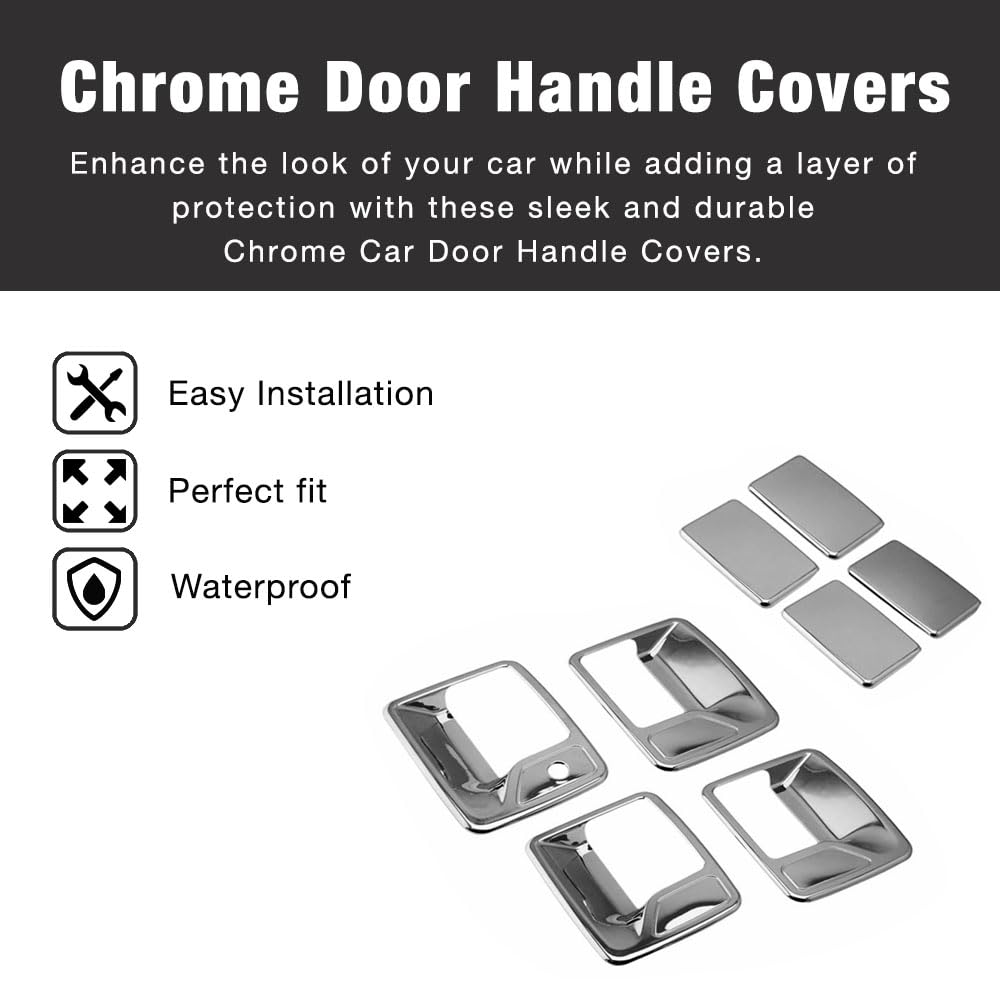 SEGADEN chrome door handle cover on the front-right door enhances exterior protection.