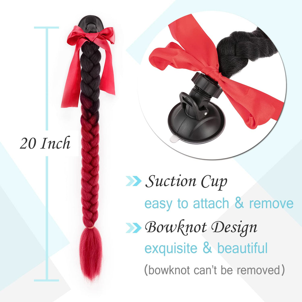 SEGO detachable suction cups secure ponytails on a helmet during rides.